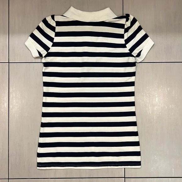 Juicy Couture Vintage Y2K Striped Polo Puff Short Sleeve Top Size Small - Picture 2 of 13